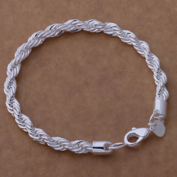 925 Sterling Silver Beaded Bracelet