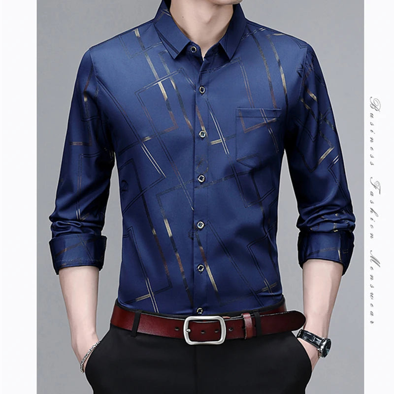 Men’s Wrinkle-Resistant Printed Shirt