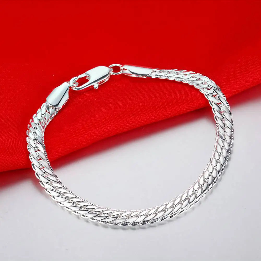 925 Sterling Silver Beaded Bracelet