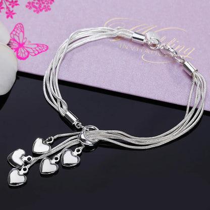 925 Sterling Silver Rope Chain Bracelet