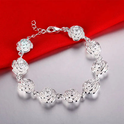 925 Sterling Silver Beaded Bracelet