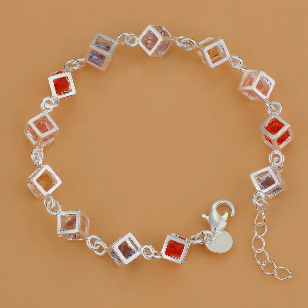 925 Sterling Silver Beaded Bracelet