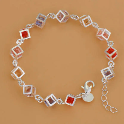 925 Sterling Silver Beaded Bracelet