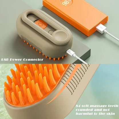 3-in-1 Electric Pet Steamy Brush