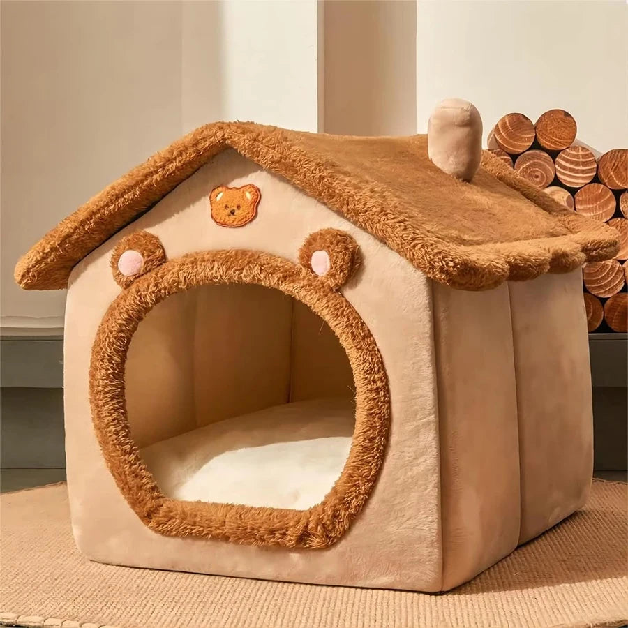 Cozy Cat Cave & Puppy Bed for Small Pets