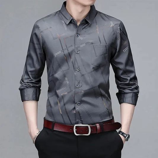 Men’s Wrinkle-Resistant Printed Shirt