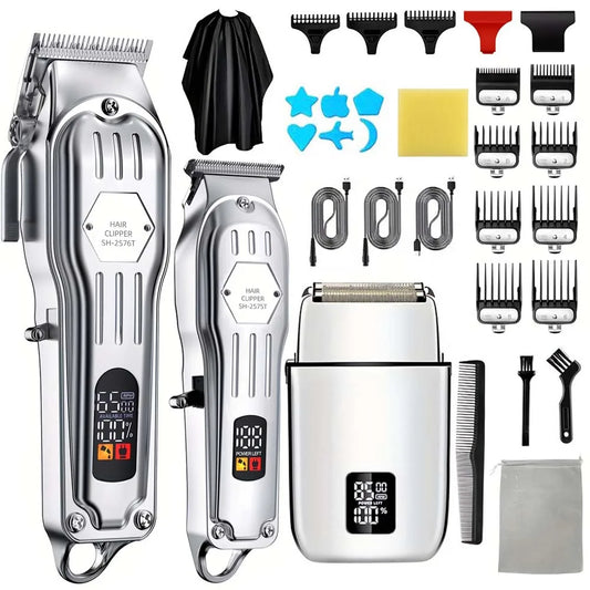 Professional Hair Clippers & Trimmer Set