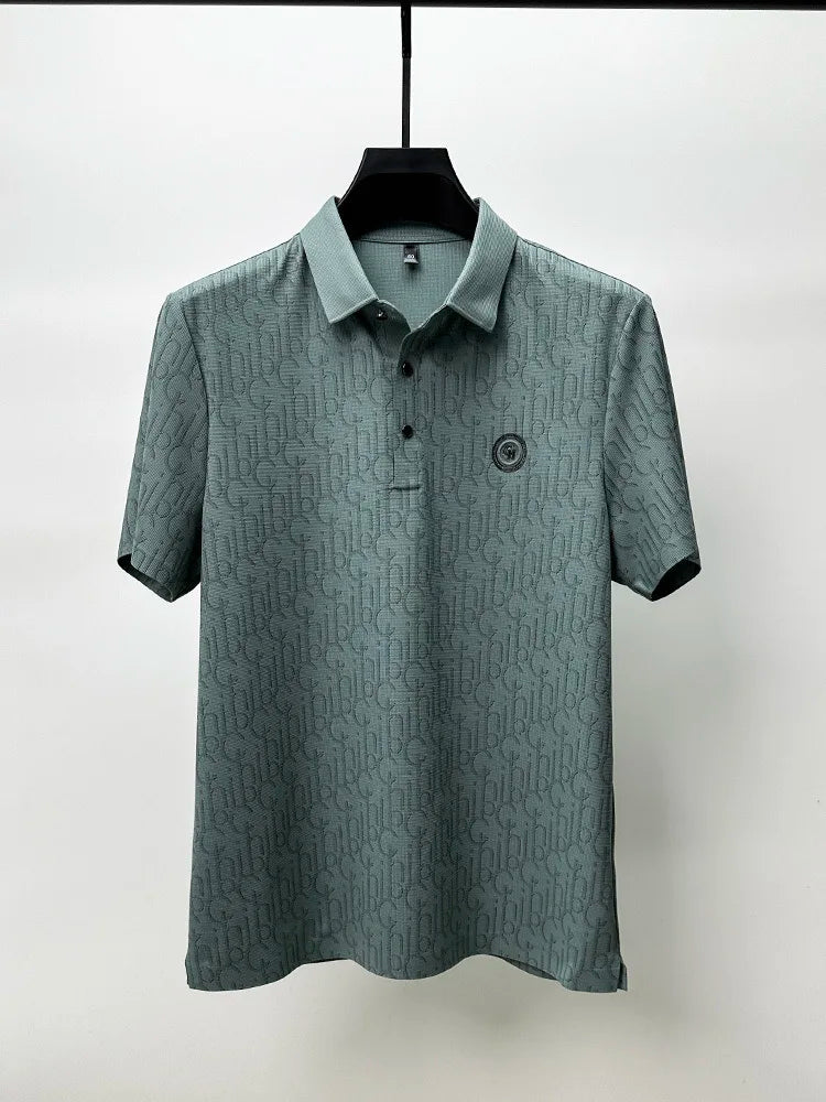 Luxury Silk Polo Shirt for Men