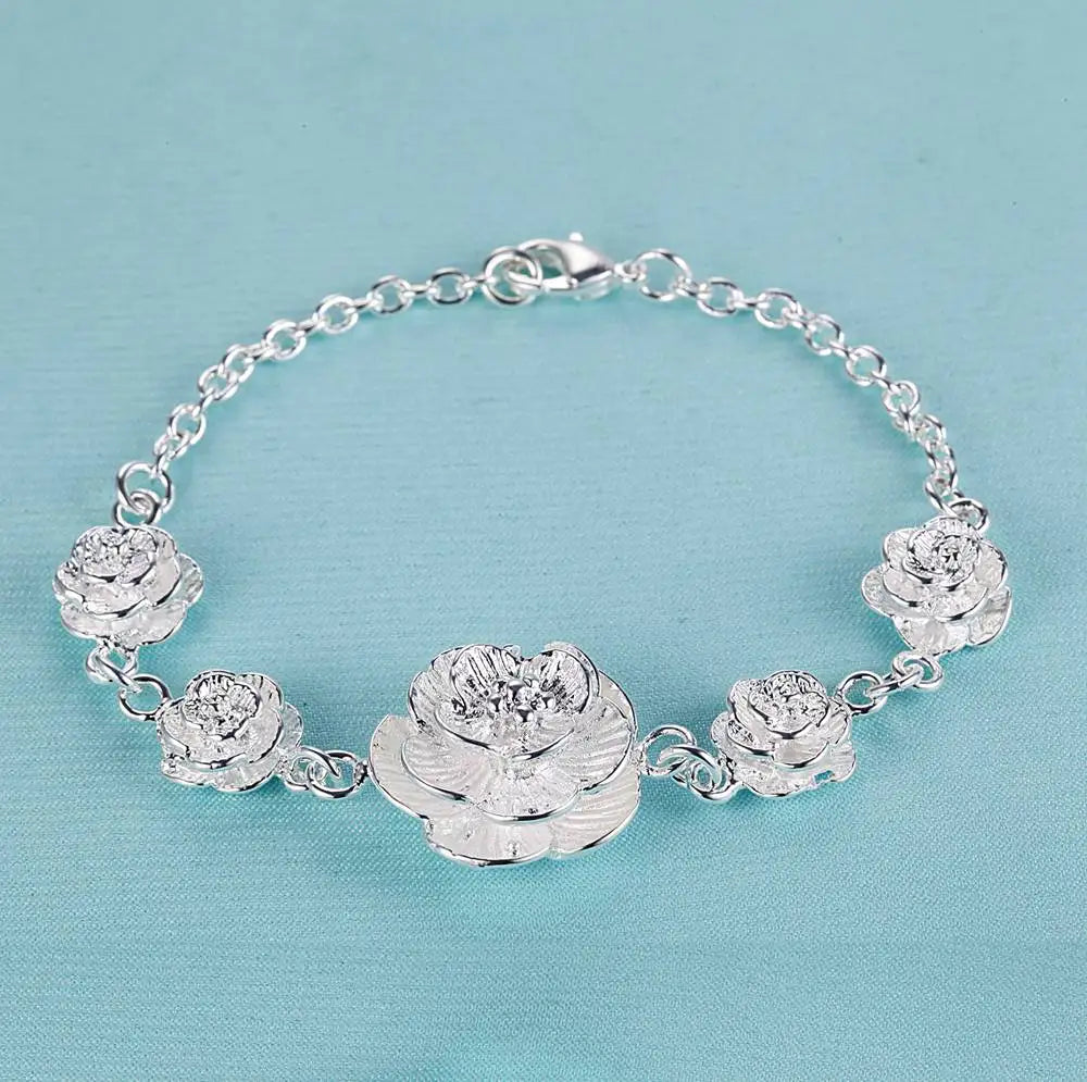 925 Sterling Silver Beaded Bracelet