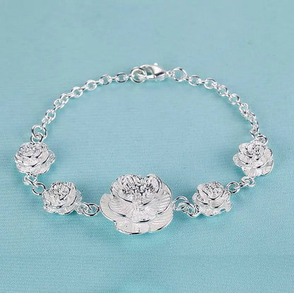 925 Sterling Silver Beaded Bracelet