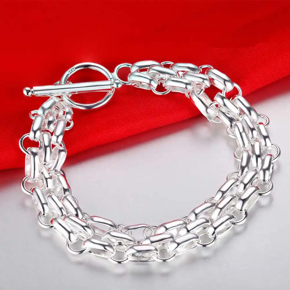 925 Sterling Silver Beaded Bracelet