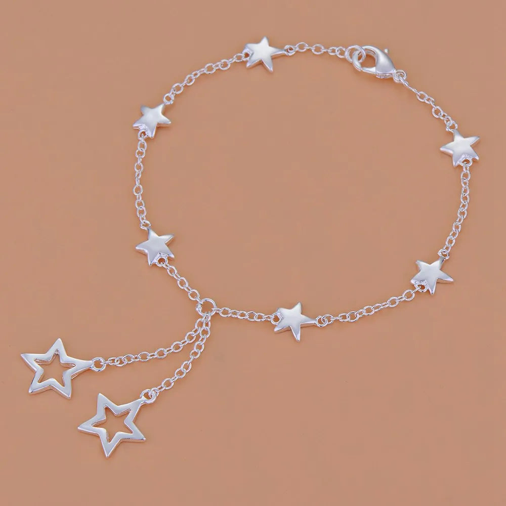 925 Sterling Silver Beaded Bracelet