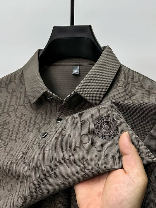 Luxury Silk Polo Shirt for Men