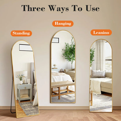 JHK Full Body Mirror 59"x16" with Aluminum Alloy Frame – Standing