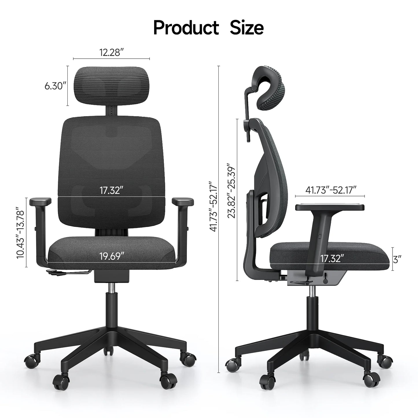 Ergonomic Office Chair with Adjustable Backrest