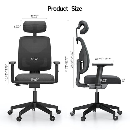 Ergonomic Office Chair with Adjustable Backrest