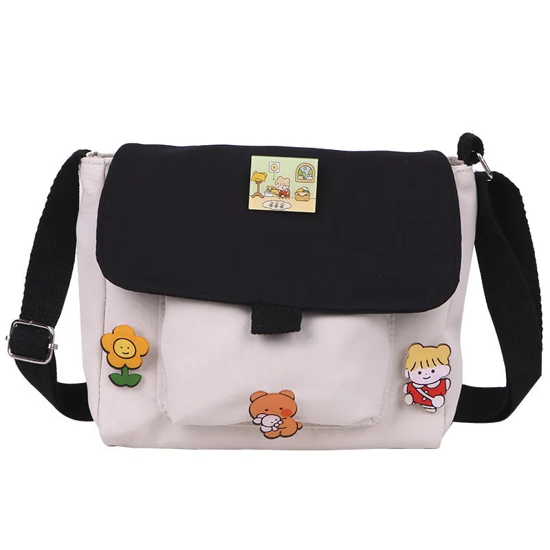 Korean Ulzzang Canvas Crossbody Bag