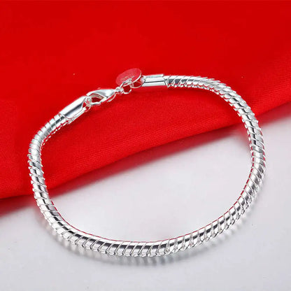 925 Sterling Silver Beaded Bracelet