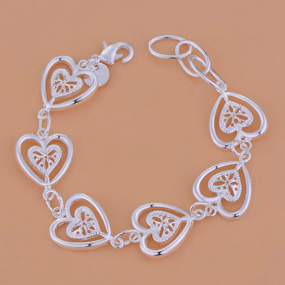 925 Sterling Silver Beaded Bracelet