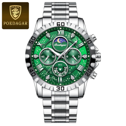 POEDAGAR Men's Sports Chronograph Watch