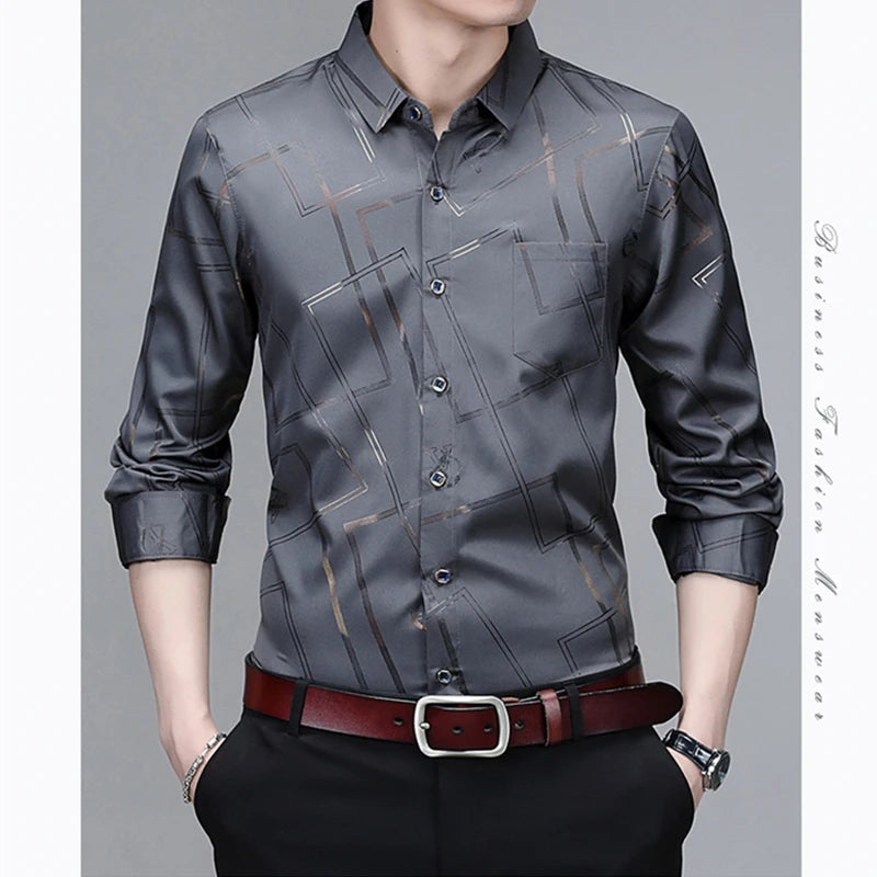 Men’s Wrinkle-Resistant Printed Shirt