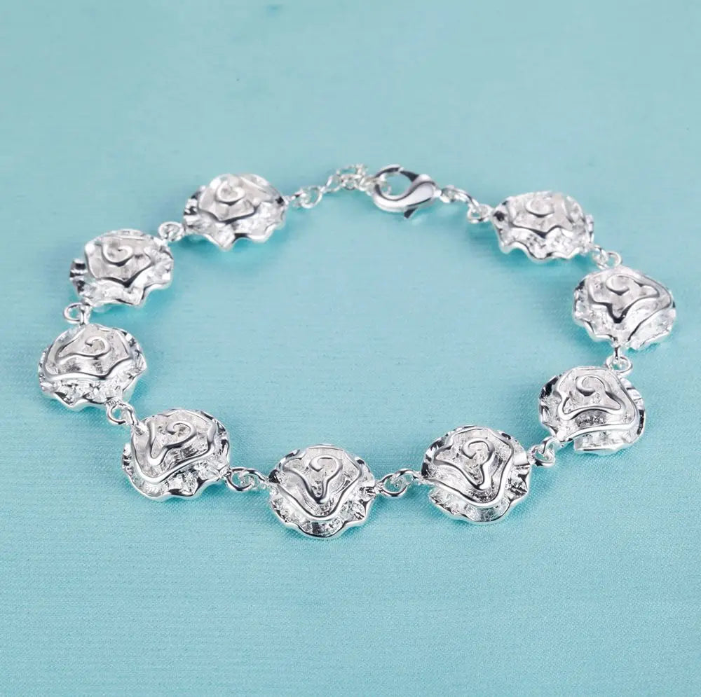 925 Sterling Silver Beaded Bracelet