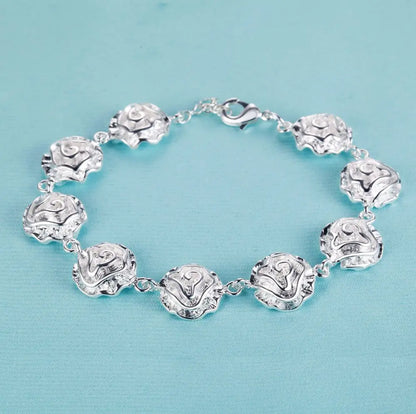 925 Sterling Silver Beaded Bracelet