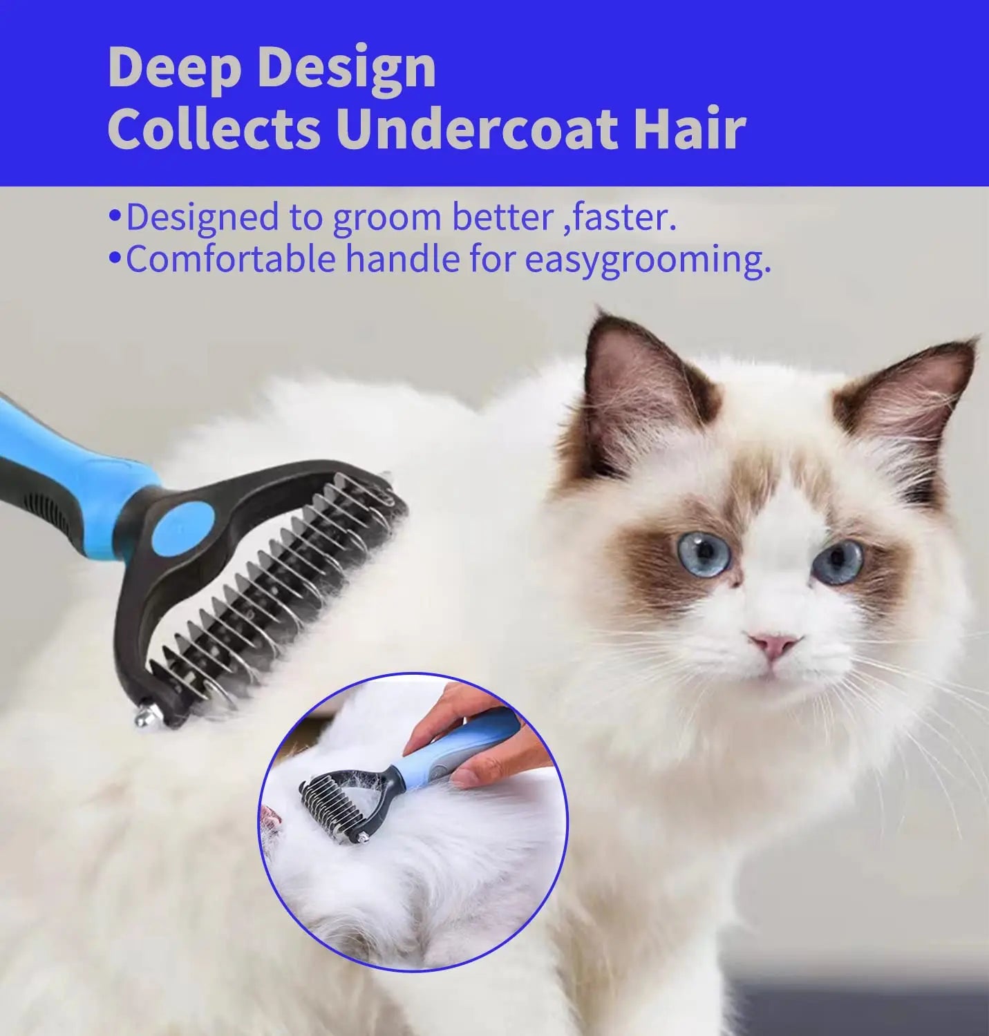 Professional Pet Deshedding Brush