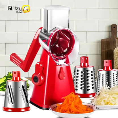 3-in-1 Manual Rotary Cheese Grater