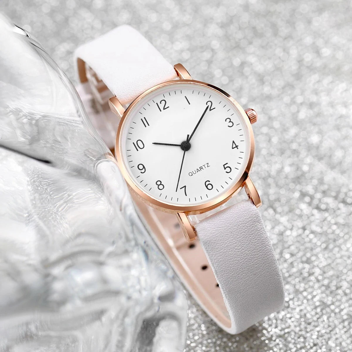 Women's Leather Strap Quartz Watch