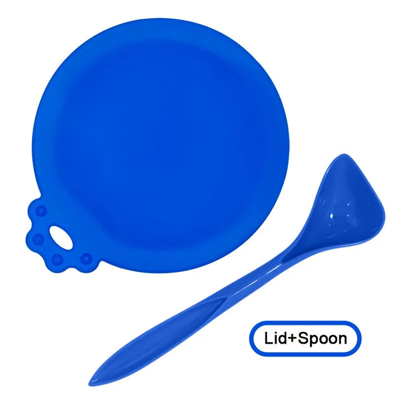 2pcs Pet Food Can Lid & Spoon Set