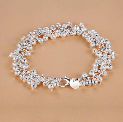 925 Sterling Silver Beaded Bracelet