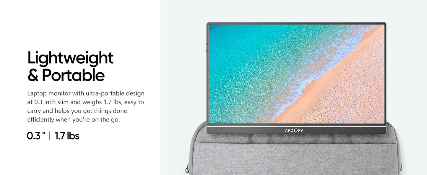 ARZOPA 15.6" 1080P Portable Monitor