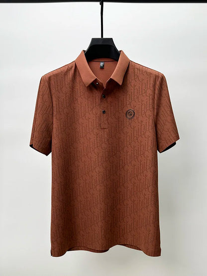 Luxury Silk Polo Shirt for Men