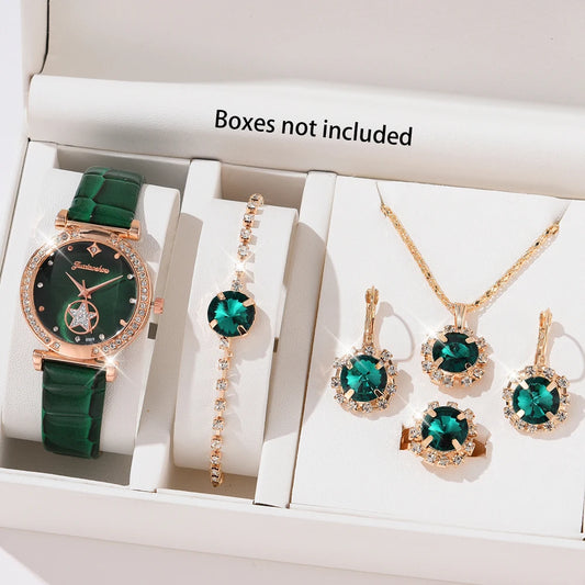 6PCS Women's Luxury Watch Set