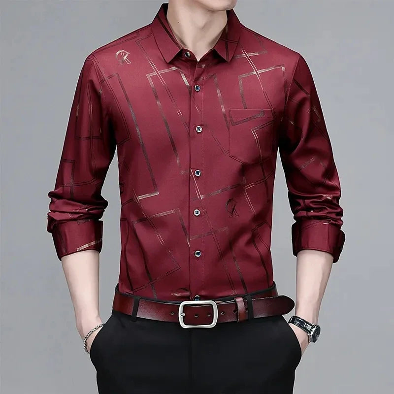 Men’s Wrinkle-Resistant Printed Shirt