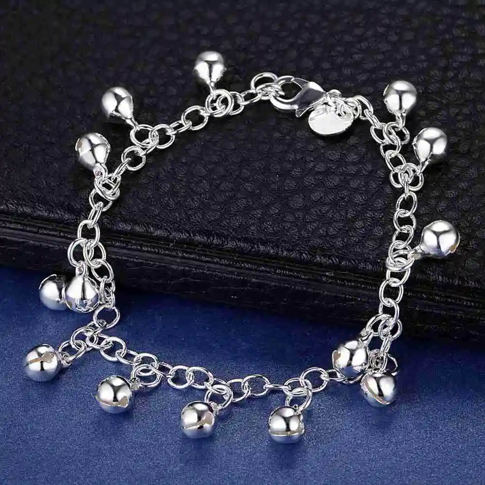 925 Sterling Silver Beaded Bracelet