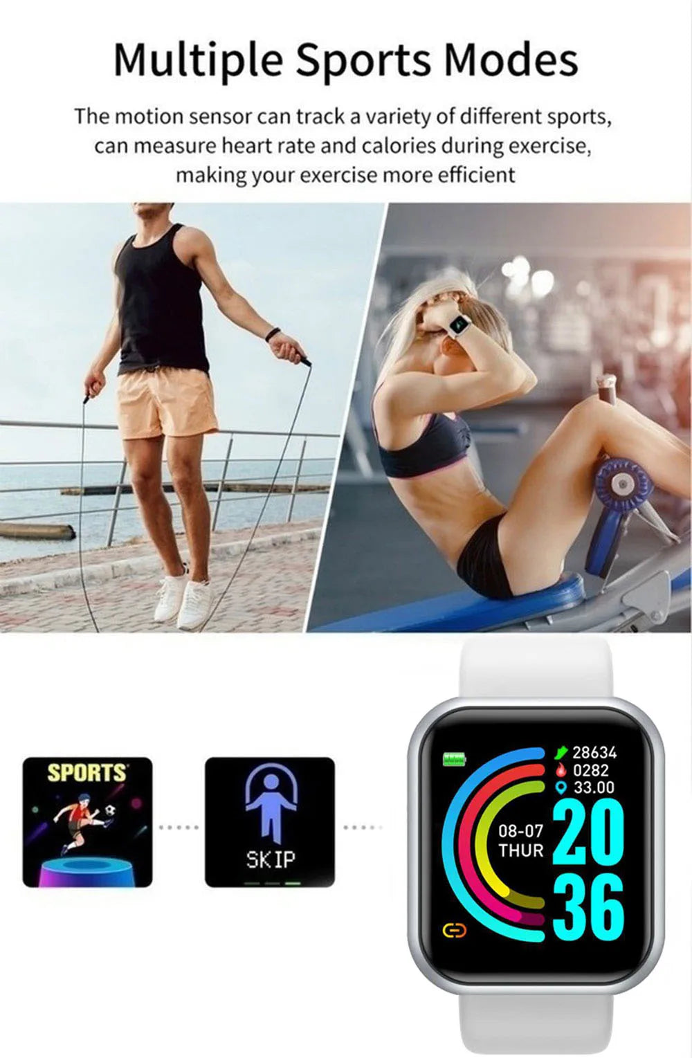 Smart Fitness Watch Y68