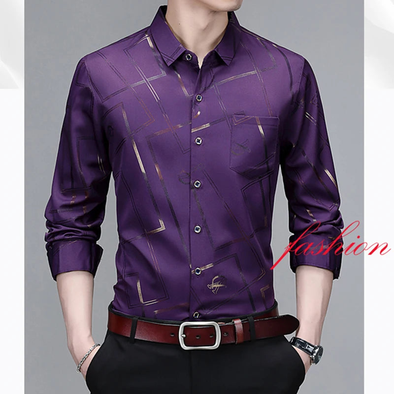 Men’s Wrinkle-Resistant Printed Shirt