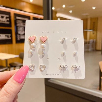 Silver Mini Stud Earrings Set