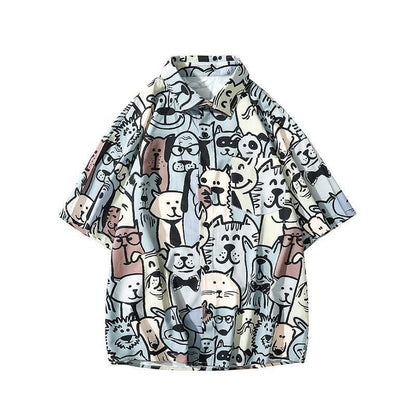 Men’s Hawaiian Cartoon Print Shirt