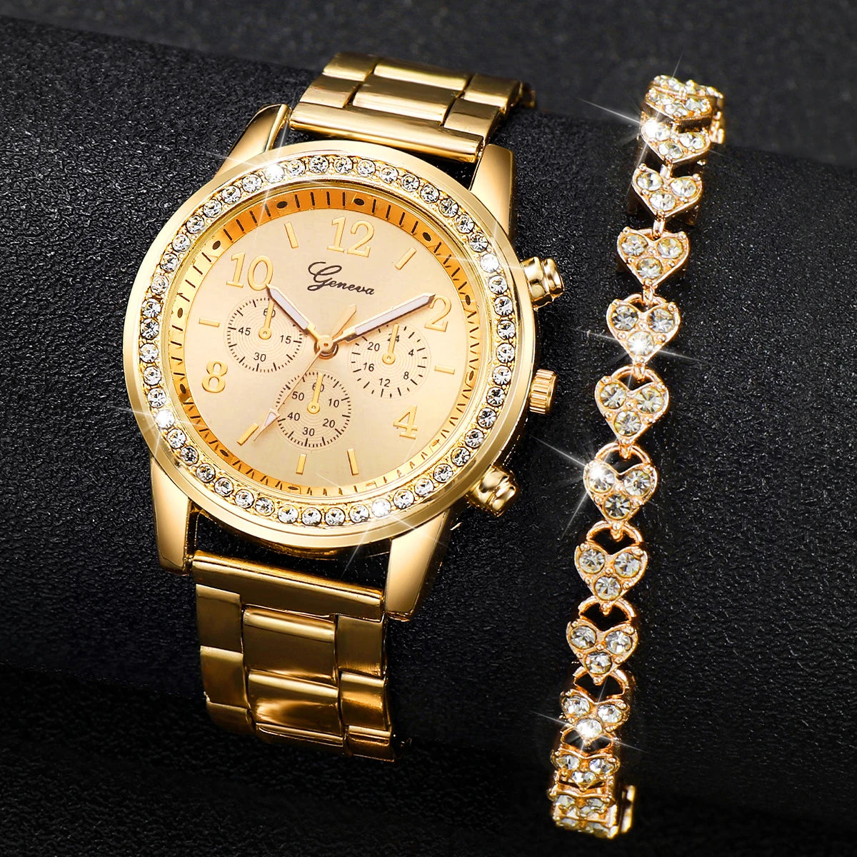 Women's Gold Stainless Steel Quartz Watch