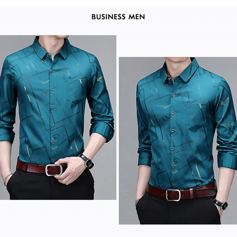 Men’s Wrinkle-Resistant Printed Shirt