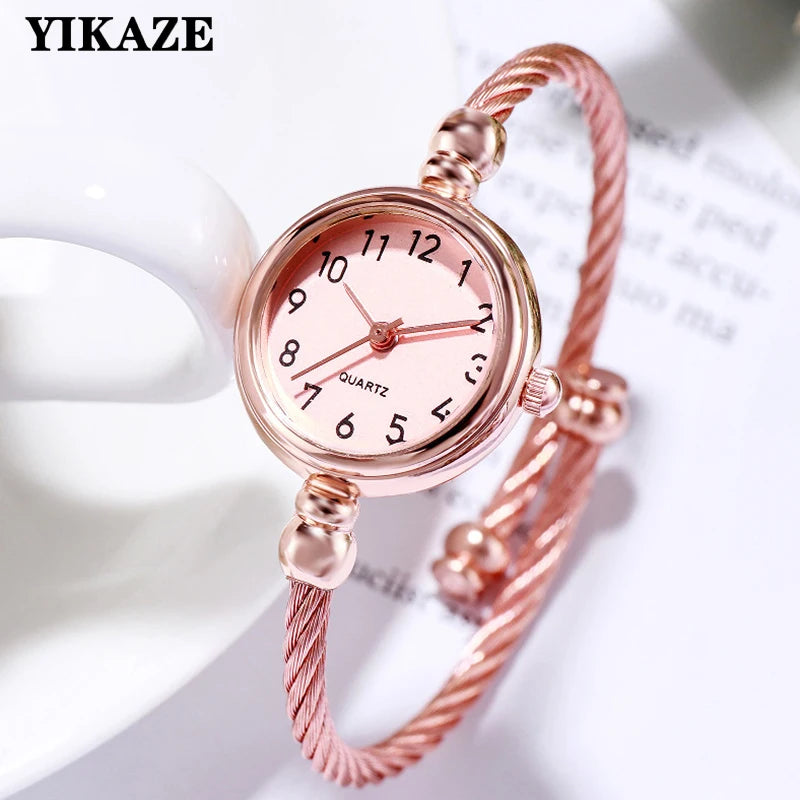 YIKAZE Gold Bangle Watch