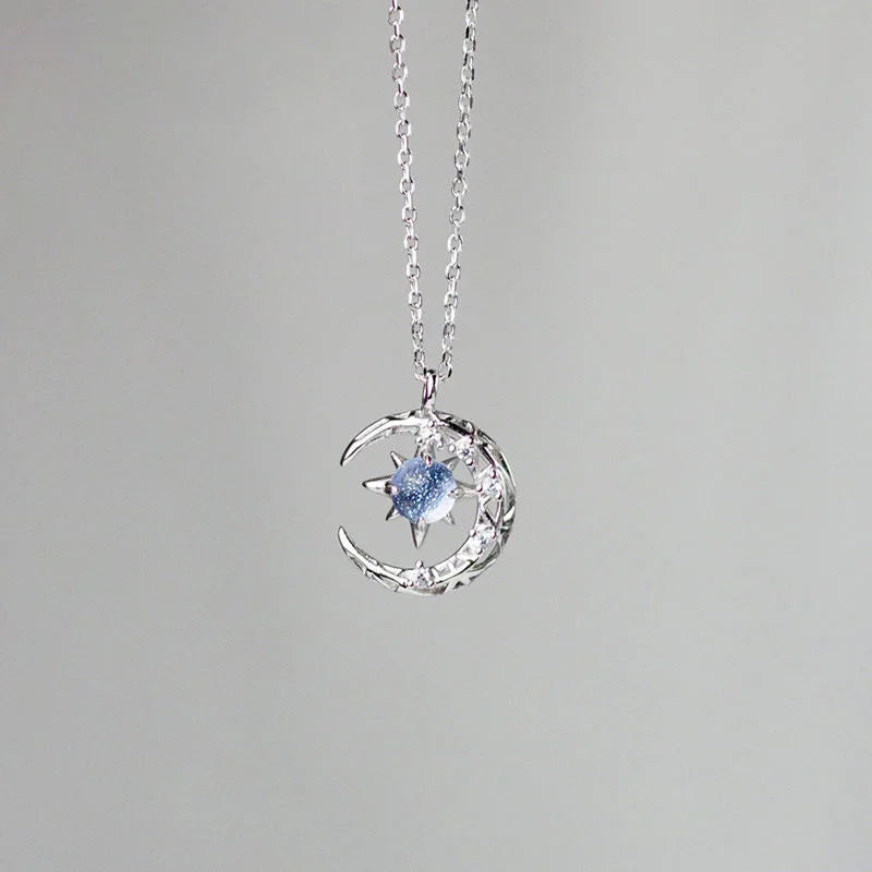 Star Moon Pendant Necklace