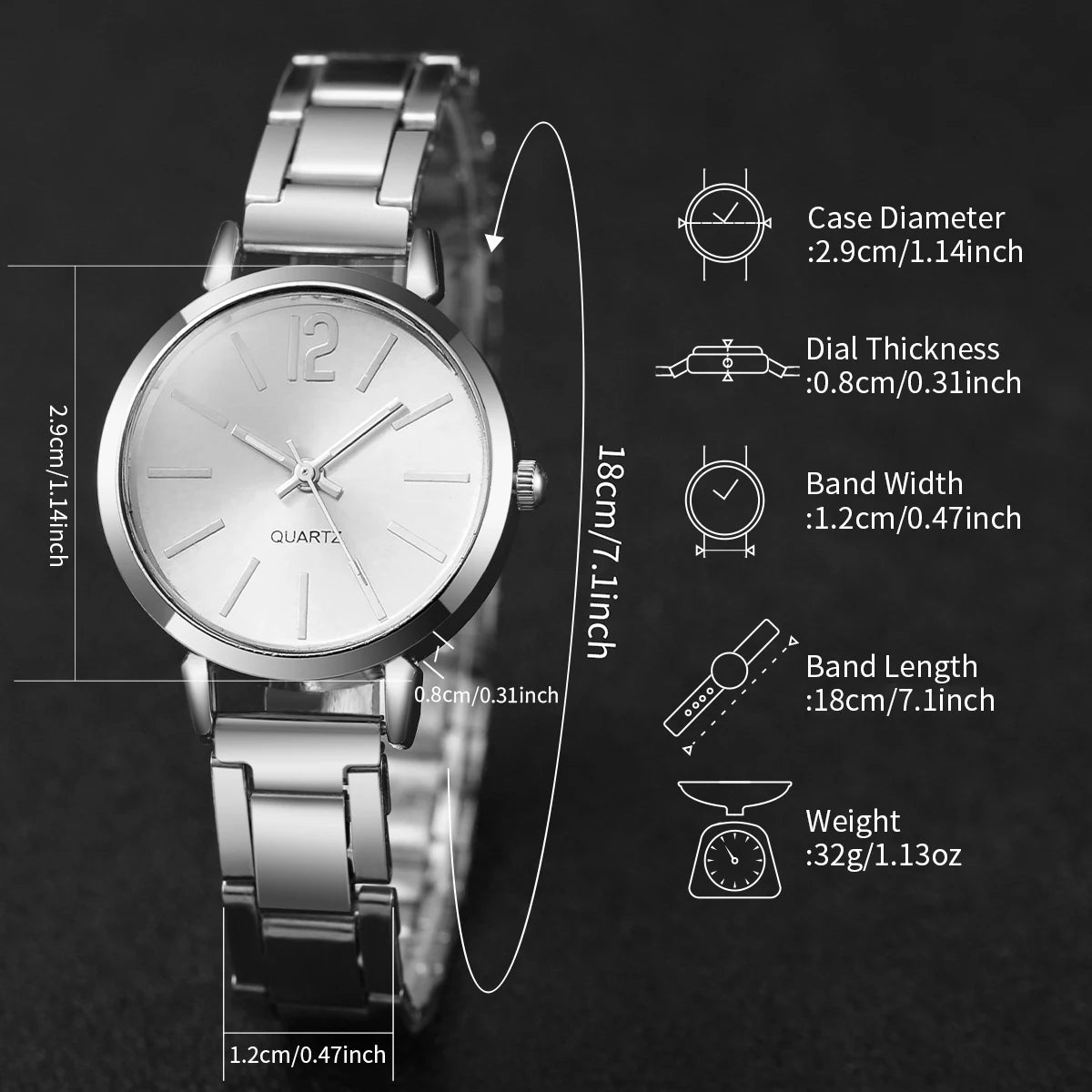 Elegant Women's Steel Strap Watch