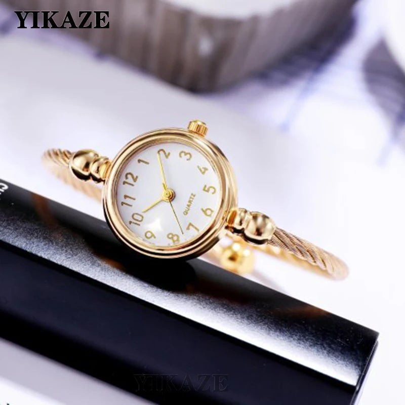 YIKAZE Gold Bangle Watch