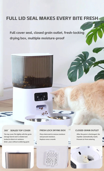 Smart Automatic Cat Feeder with Camera