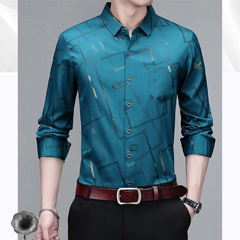 Men’s Wrinkle-Resistant Printed Shirt