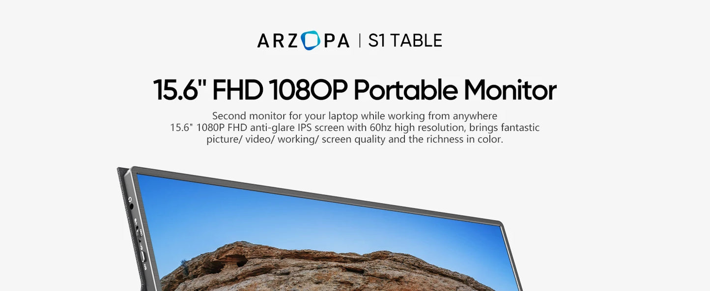 ARZOPA 15.6" 1080P Portable Monitor